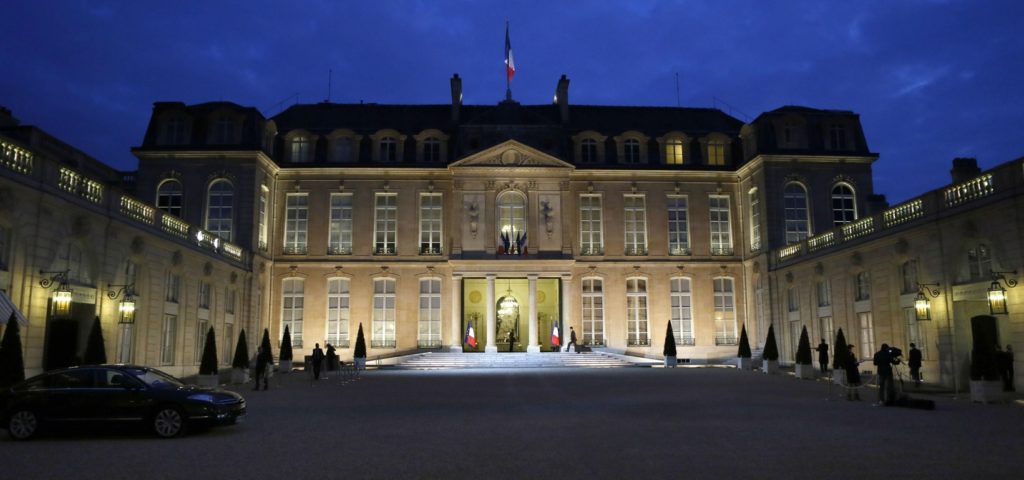 Palais de l'Élysée à Paris, présidentielles 2022