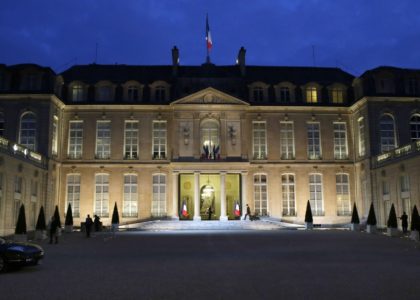 Palais de l'Élysée à Paris, présidentielles 2022