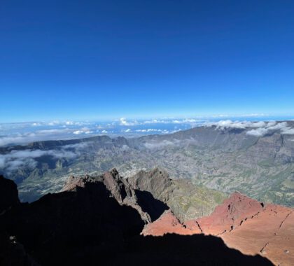 Piton des Neiges vue de La Réunion avions ulm