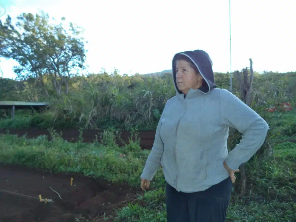 Dolaine Fontaine dans son exploitation