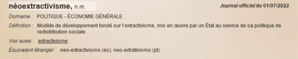 néoextractivisme