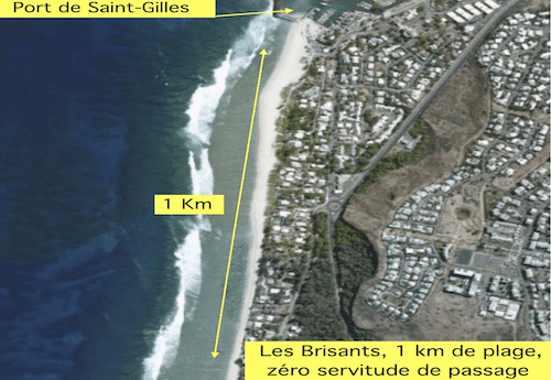 Plage des Brisants à Saint-Gilles les Bains : Point sur les servitudes de passages et alerte sur la sécurité