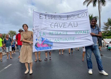 manifestation contre la réforme des retraites à Saint-Pierre