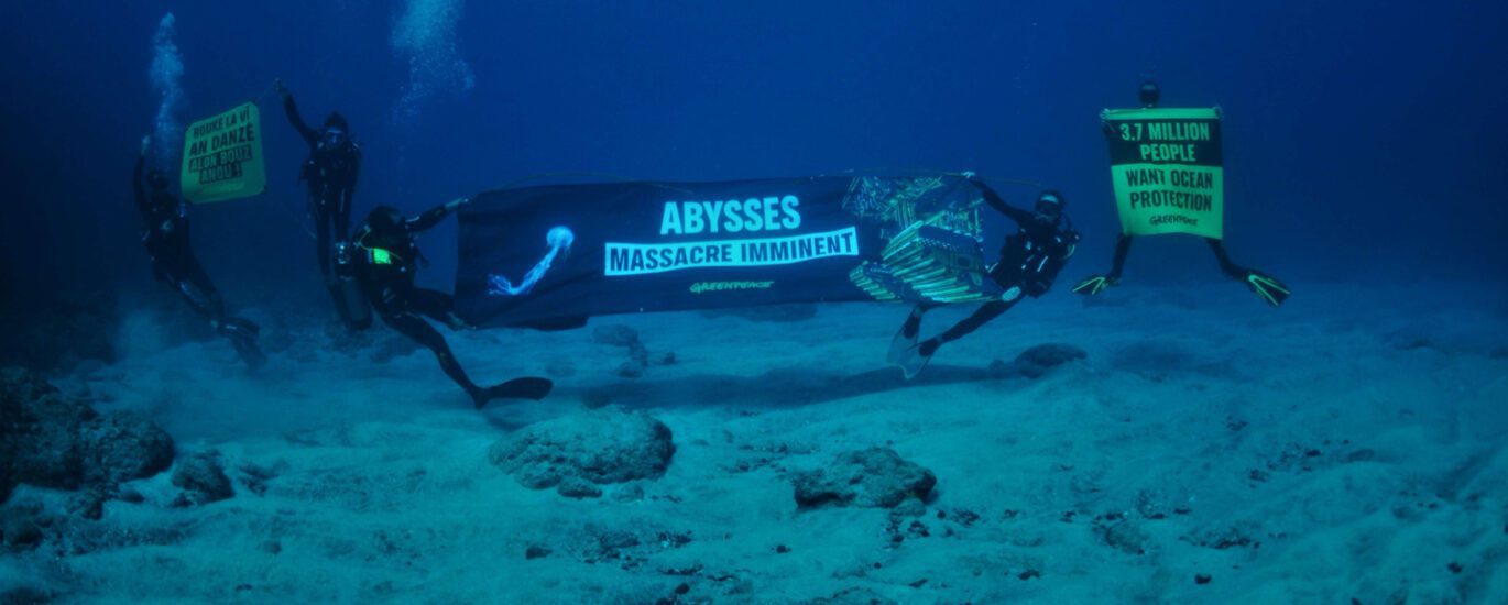 Greenpeace photo sous marine nodules exploitation minière fond océan