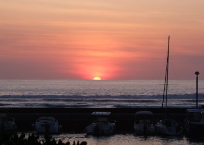 coucher de soleil maison de la mer port de saint-leu