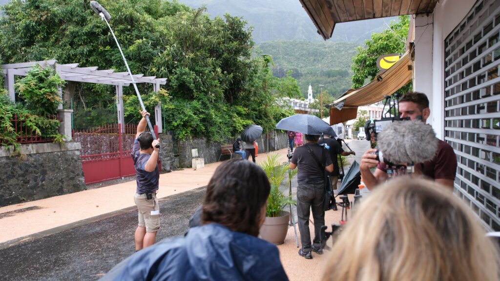 tournage du film Le Coruskan de Fred Eyriey à Cilaos