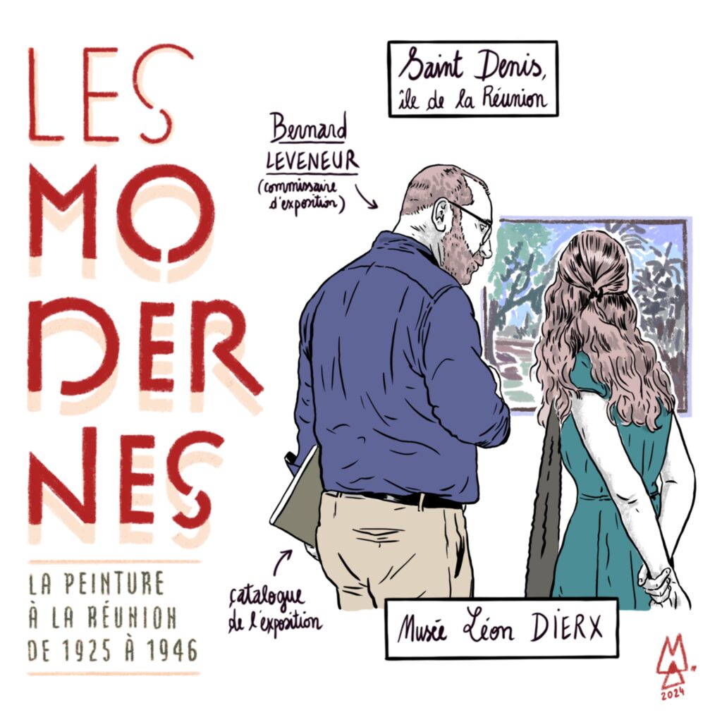 Les Moderners au musée Léon Dierx à Saint-Denis. BD reportage par Alex M
