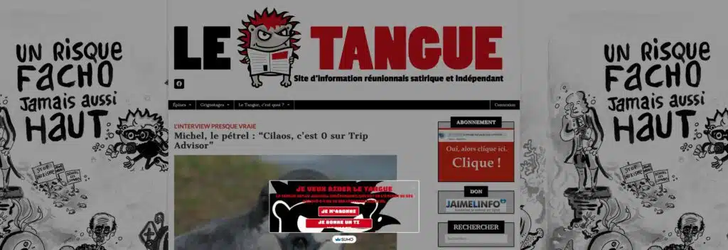 Le dessin de presse, par Rob, mis en avant dans Le Tangue