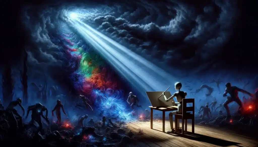 L'IA en train de générer des images