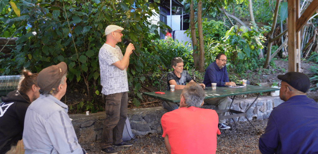 Sobatkoz sur l'indépendance des médias à la journée Matèr avec David Chassagne, Franck Cellier, Antoine Geslin.