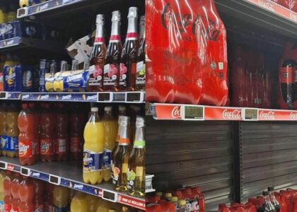 Diabète: Rayon boissons en grande distribution (boissons zéro-sucre)