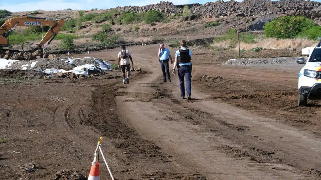 manifestation Emmanuel Dorla blocage chantier Zac Renaissance Tamarins Plateau-Caillou