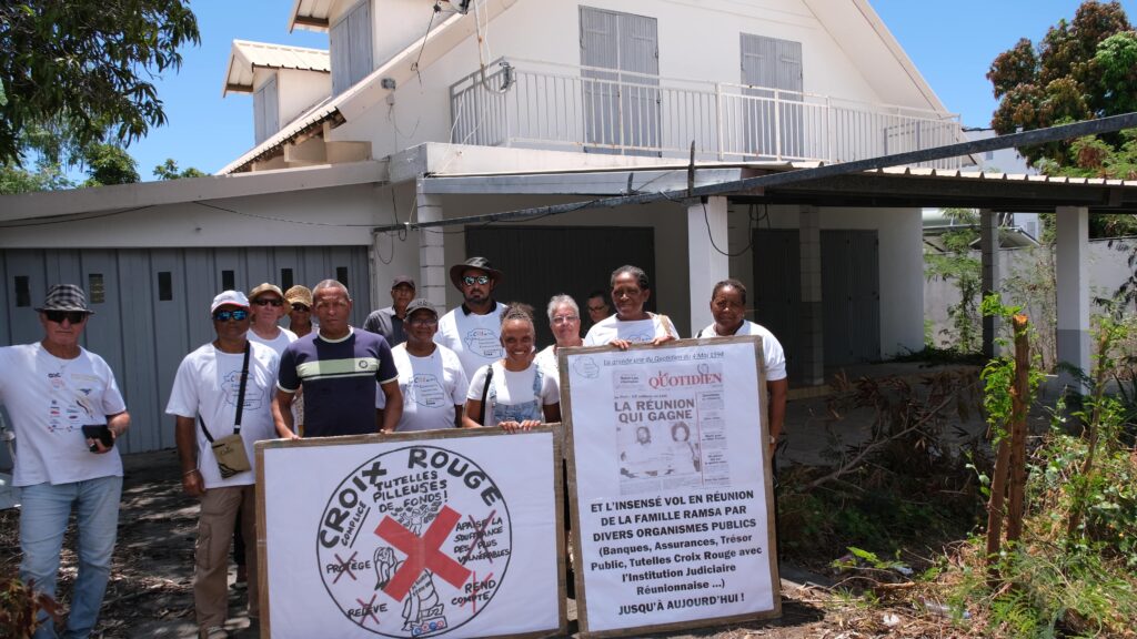 Julien et Léonne Ramsa gros lot loto le port manifestation enfants et Le Cri du 974