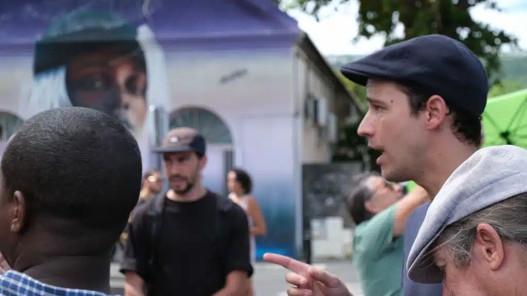 Alexis Chaussalet manifestation contre extrême droite et racisme Saint-Paul