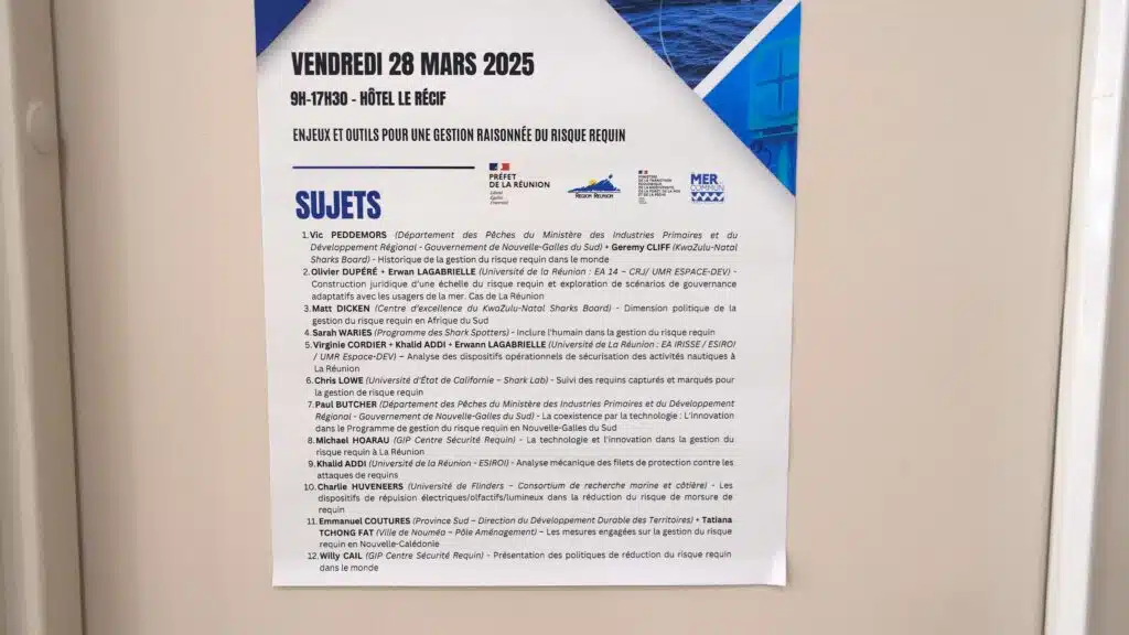 Symposium international 2025 sur la gestion du risque requin colloque