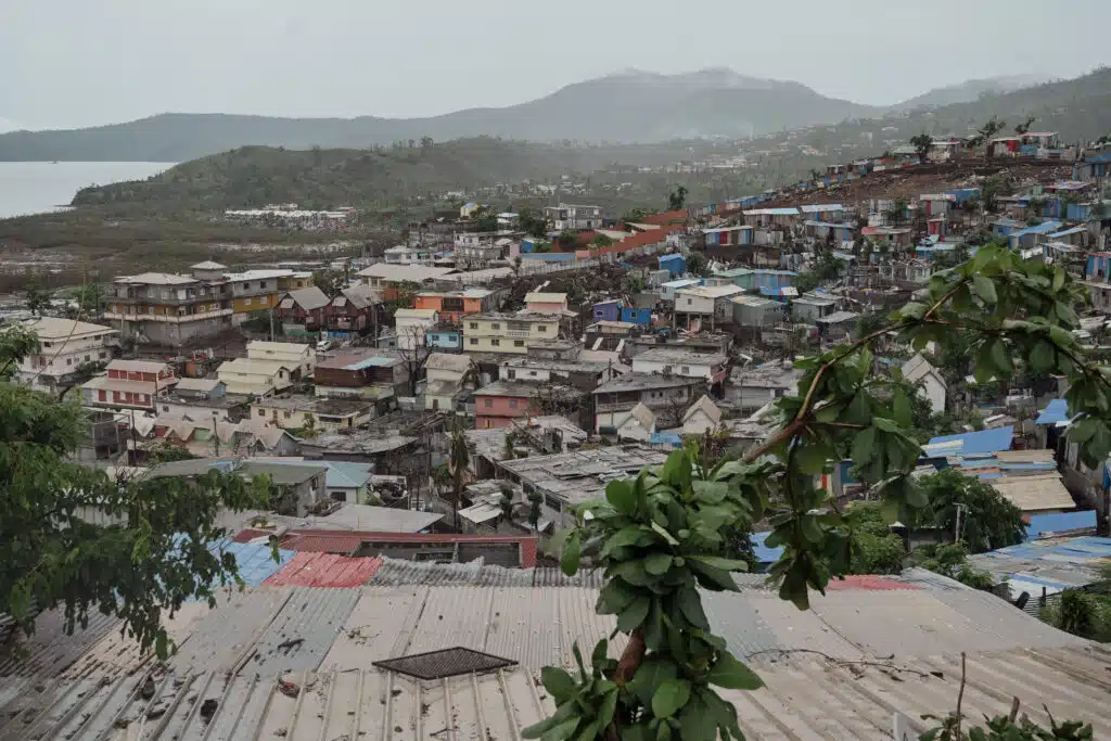 Bidonville de Passamenty deux mois après le passage du cyclone Chido.