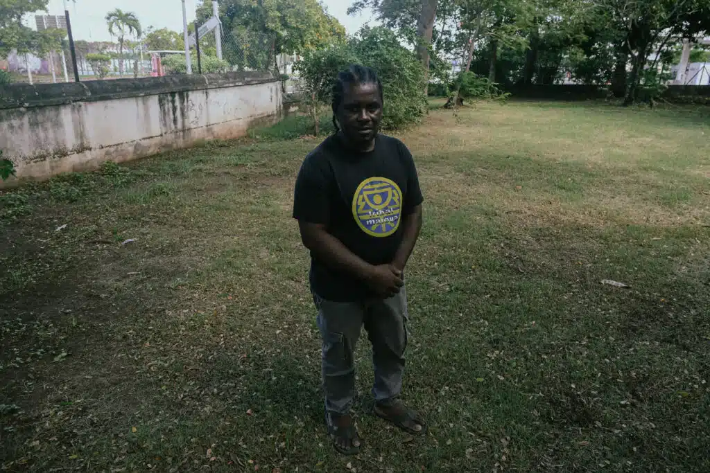 Billy Johny au parc Tardif de Saint-Pierre lors de la compétition .