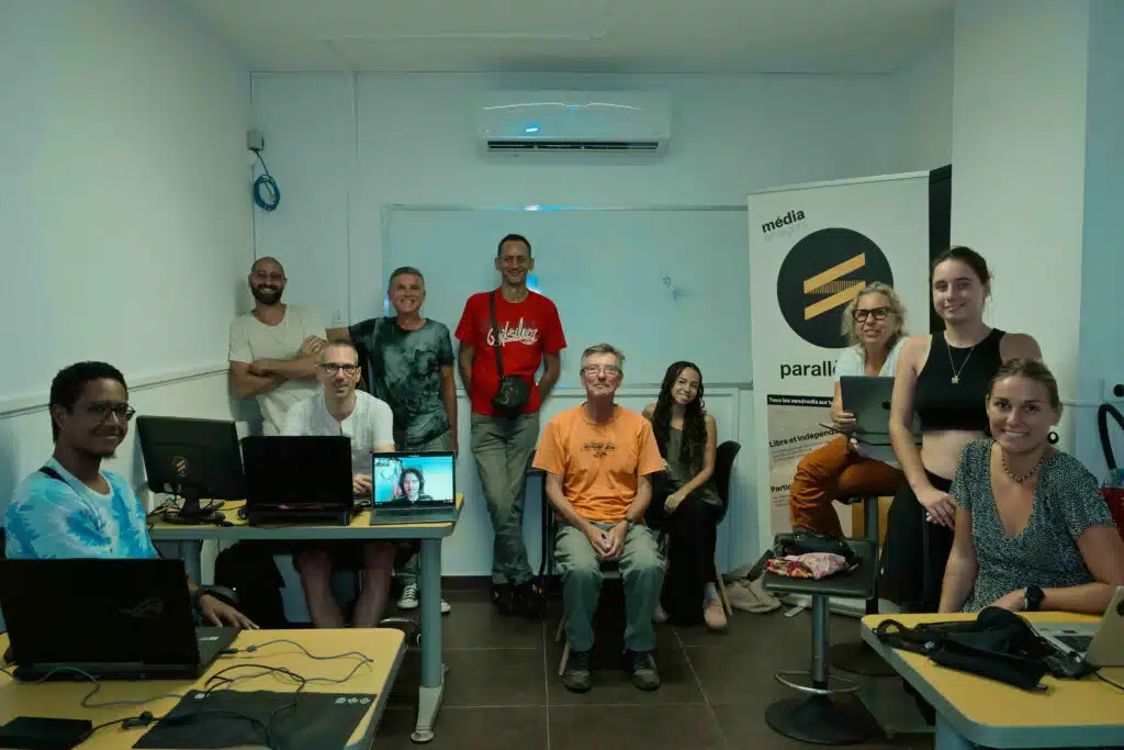 équipe de Parallèle Sud : Florent Hibon, Olivier Ceccaldi, Jean Fauconnet, Franck Celllier, Olivier Mussard, Philippe Nanpon, Leeloo Collet, Anouk Cellier, Léa Morineau et Sarah Cortier