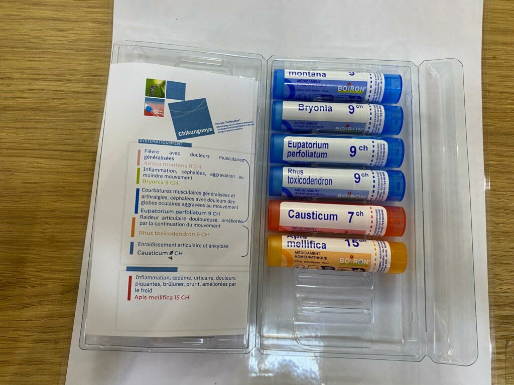 Les granules homéopathiques peuvent être utilisés en complément alimentaire pour soulager certains symptômes du chikungunya. (Photo N.A)