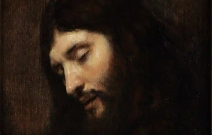Tête du Christ (1648). Rembrandt aimait à peindre Jésus en homme ordinaire. Au sommet de son art, il exécutera plus de vingt portraits de ce type.