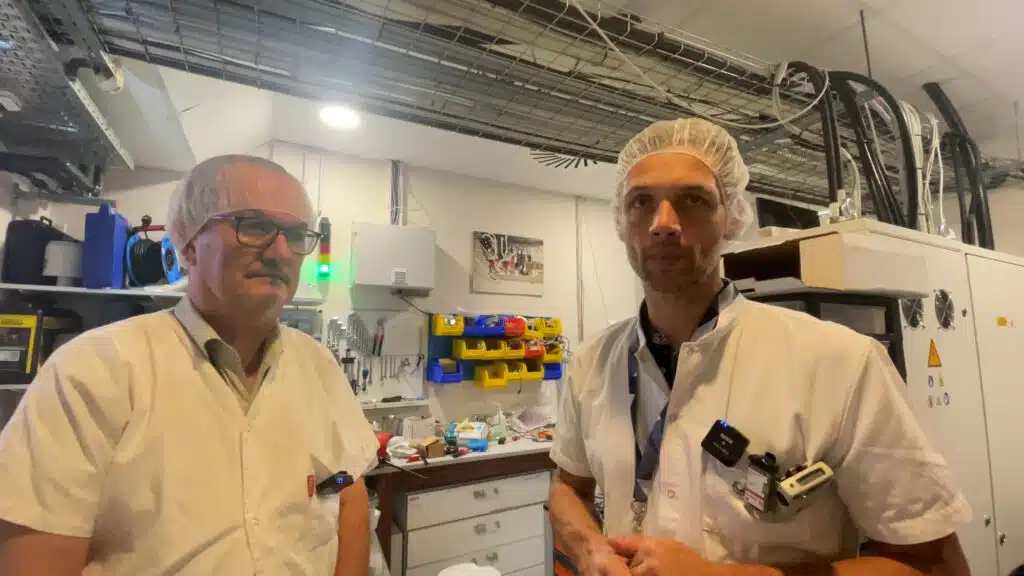 Christian Meriau, directeur du cycloton et KEvin Gille, chef des opérations. © Franck Cellier