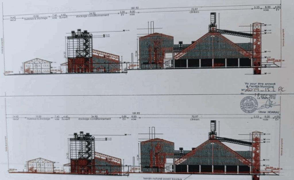 projet usine conditionnement Ciment Lion Vishor au Port