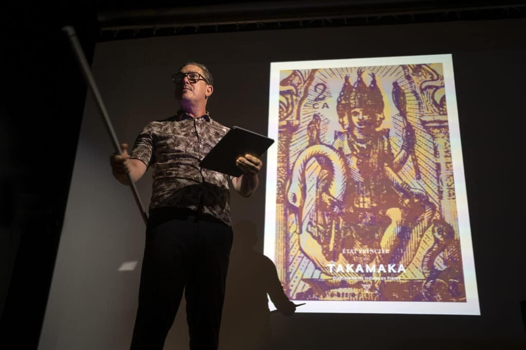 Née de l’imagination d’Emmanuel Kamboo, designer graphique et scénographe d’exposition, l’Incyclopédie du continent réunionnais, jouée par Sergio Grondin, met en scène l’âge d’or de l’île.