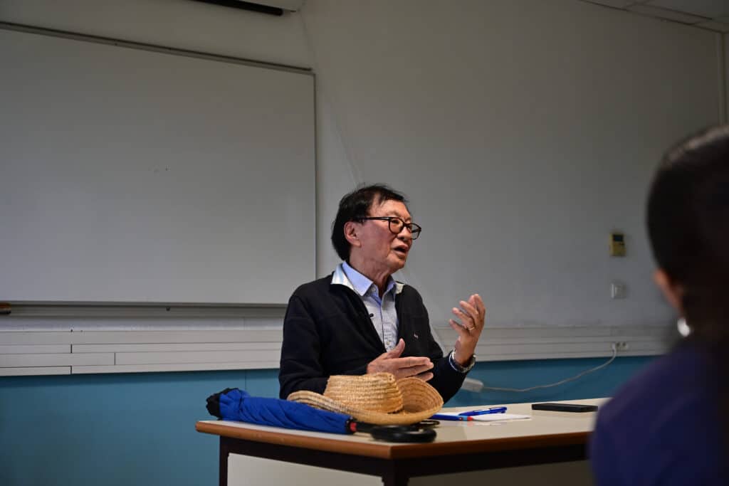 Rencontre d'André Thien Ah Koon avec les élèves du collège de la Chatoire © Olivier Ceccaldi