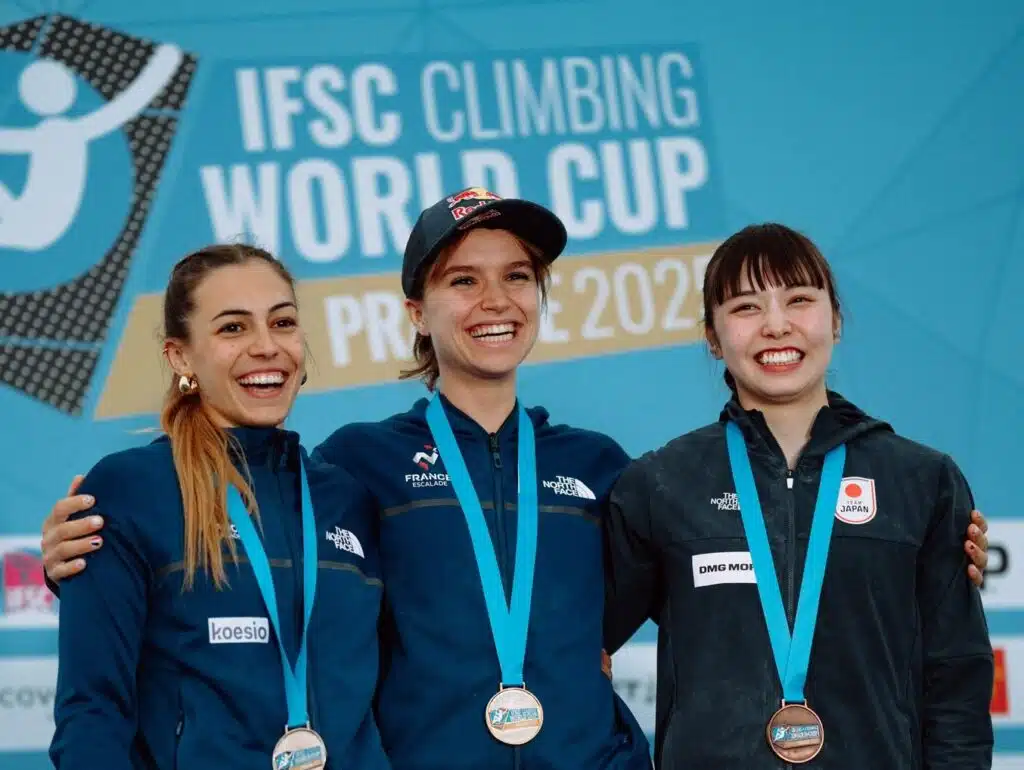 Oriane Bertone, à seulement 20 ans, vient de remporter la Coupe du monde d’escalade