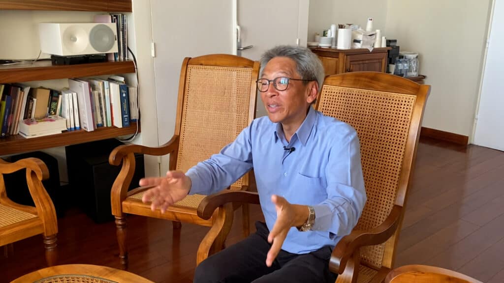 Sarah Cortier et Franck Cellier rencontrent Patrice Thien Ah Koon maire du Tampon