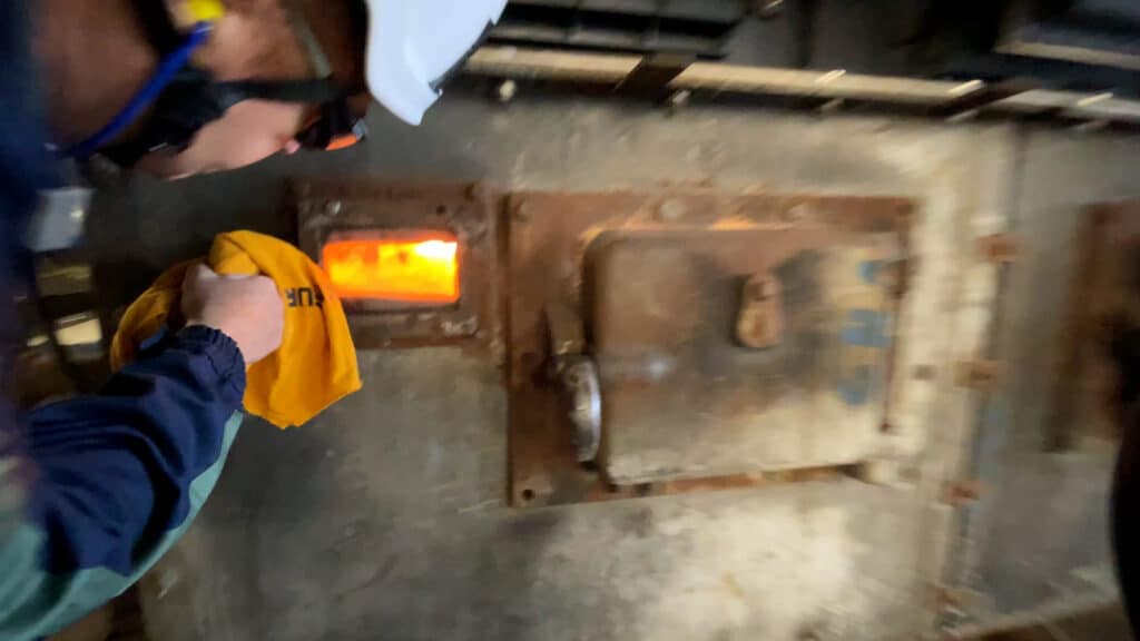 Visite de la centrale thermique Albioma du Gol avec Greoffroy Mercier, directeur régional électricité