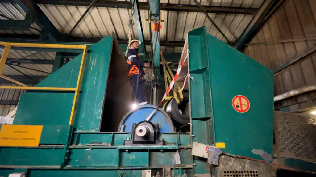 Visite de la centrale thermique Albioma du Gol avec Greoffroy Mercier, directeur régional électricité
