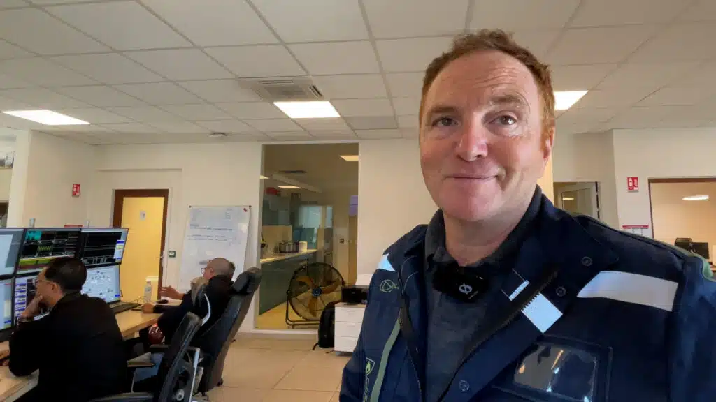 Visite de la centrale thermique Albioma du Gol avec Greoffroy Mercier, directeur régional