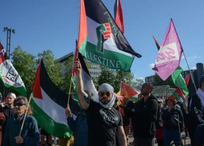 Manifestation en soutien à la Palestine, Rennes, 2024. © Olivier Ceccaldi