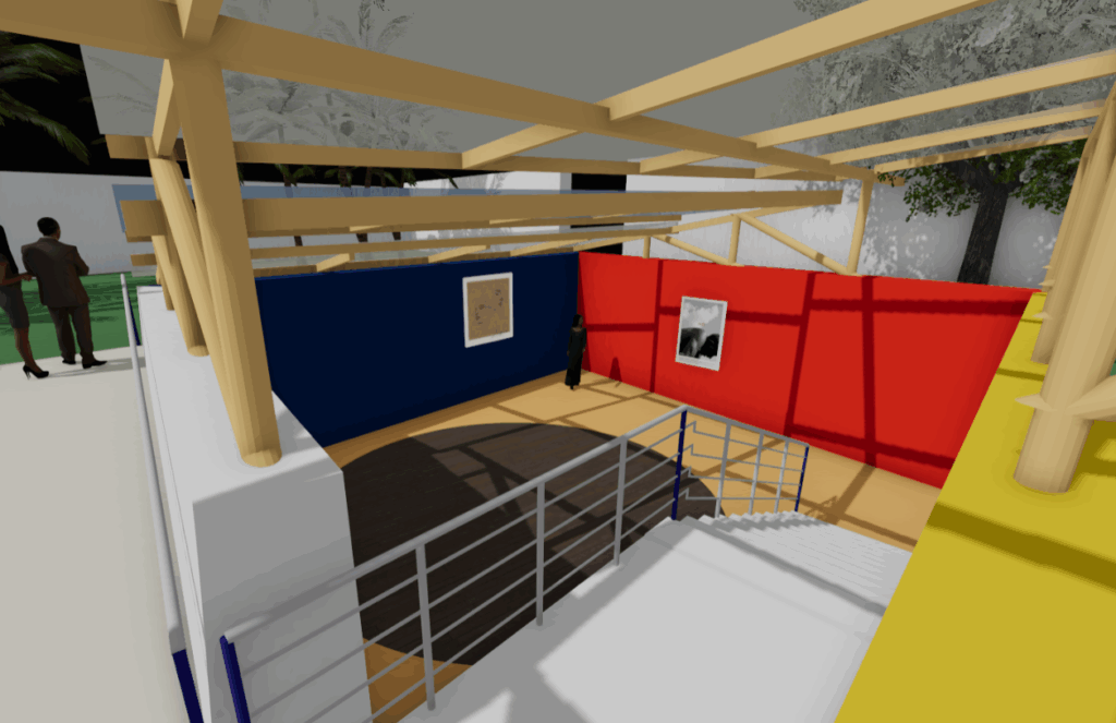 Visualisation 3D pour l'agencement autour de l'ancienne citerne.