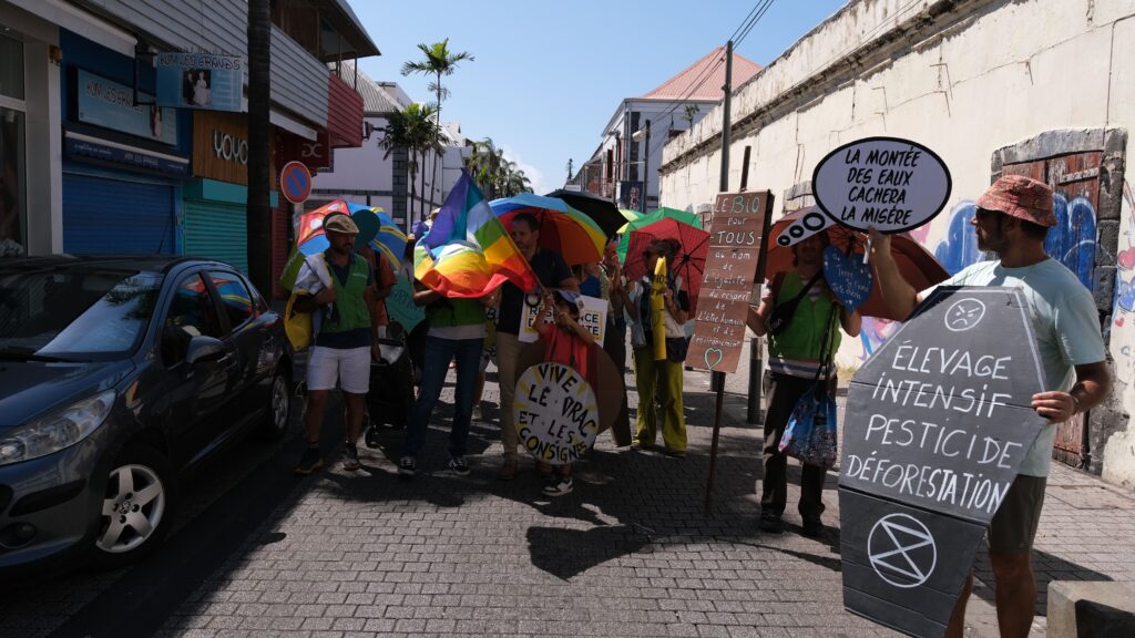 manifestation des résistances Saint-Pierre Attac, Greenpeace, Citoyen pour le climat, XR. @Philippe Nanpon