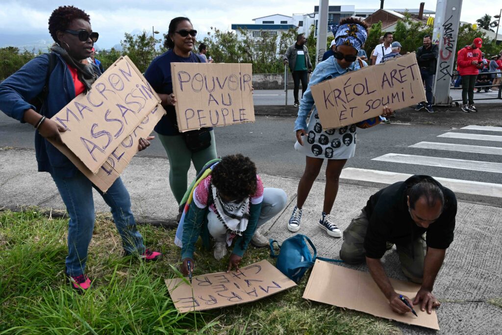 Mobilisation à Sainte-Pierre le 10 septembre 2025. © Olivier Ceccaldi