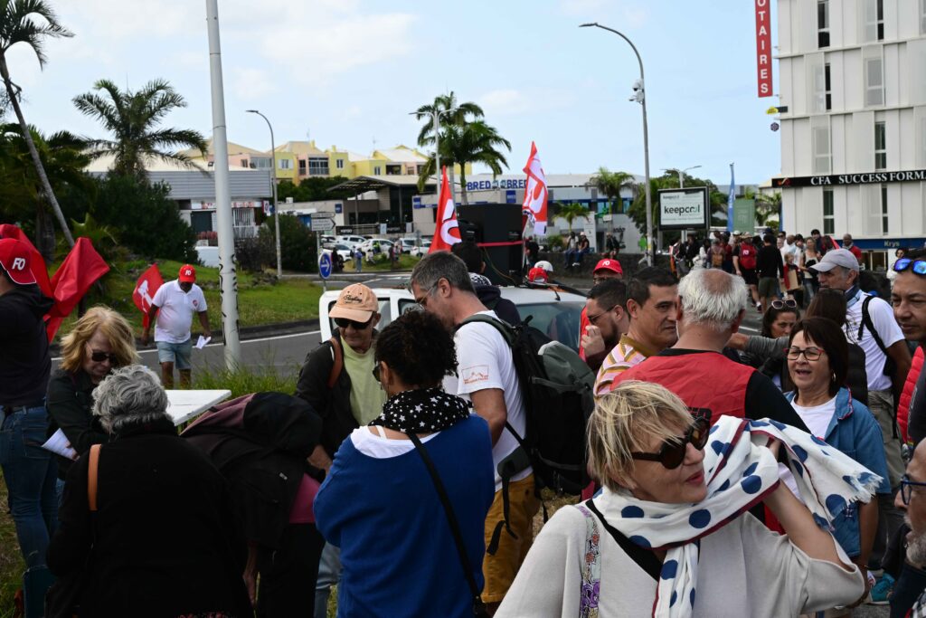 Mobilisation à Sainte-Pierre le 10 septembre 2025. © Olivier Ceccaldi