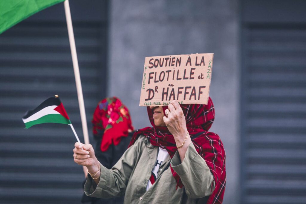 Manifestation en soutien à la flotille et à la Palestine. © Collectif Réunion Palestine