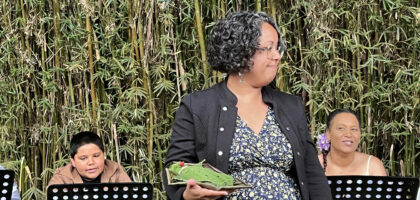 Sentié Fah'âme avec la troupe Kisa milé à l'observatoire des Makes