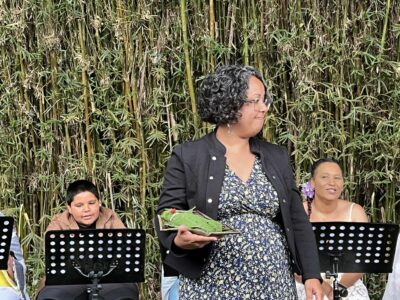 Sentié Fah'âme avec la troupe Kisa milé à l'observatoire des Makes