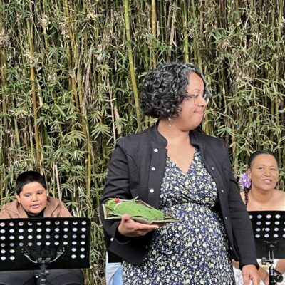 Sentié Fah'âme avec la troupe Kisa milé à l'observatoire des Makes