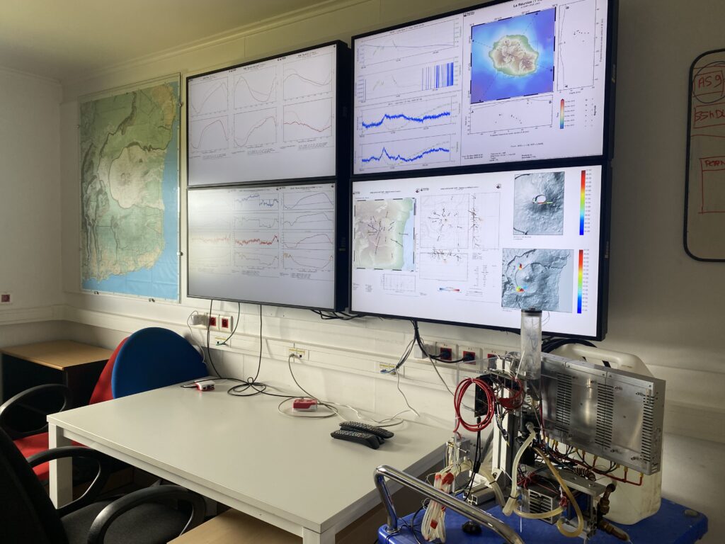 Tableau de bord des activités sismiques du volcan