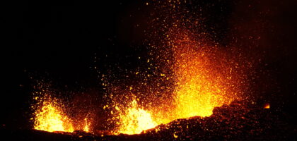 éruption du volcan piton de la Fournaise du 18 janvier 2026 © Franck Cellier