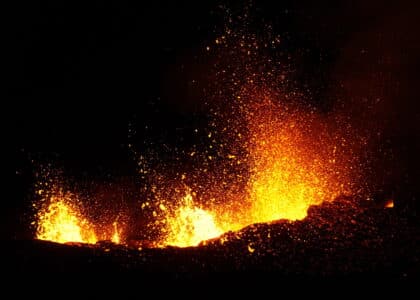 éruption du volcan piton de la Fournaise du 18 janvier 2026 © Franck Cellier