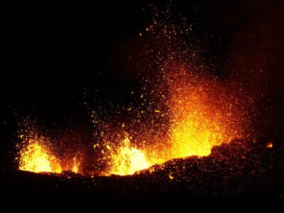 éruption du volcan piton de la Fournaise du 18 janvier 2026 © Franck Cellier
