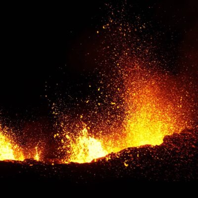 éruption du volcan piton de la Fournaise du 18 janvier 2026 © Franck Cellier