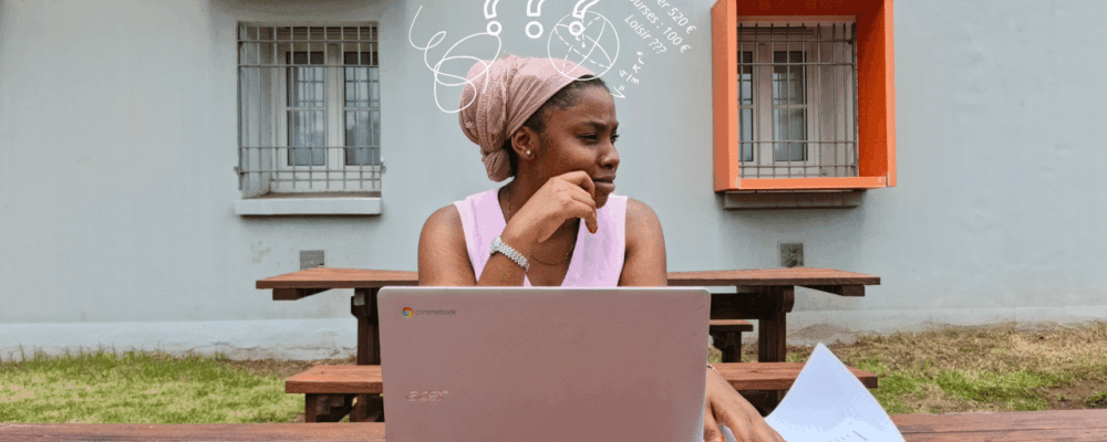 Rahizane Assani, témoigne des difficultés à gérer son budget mensuel. Image illustrée