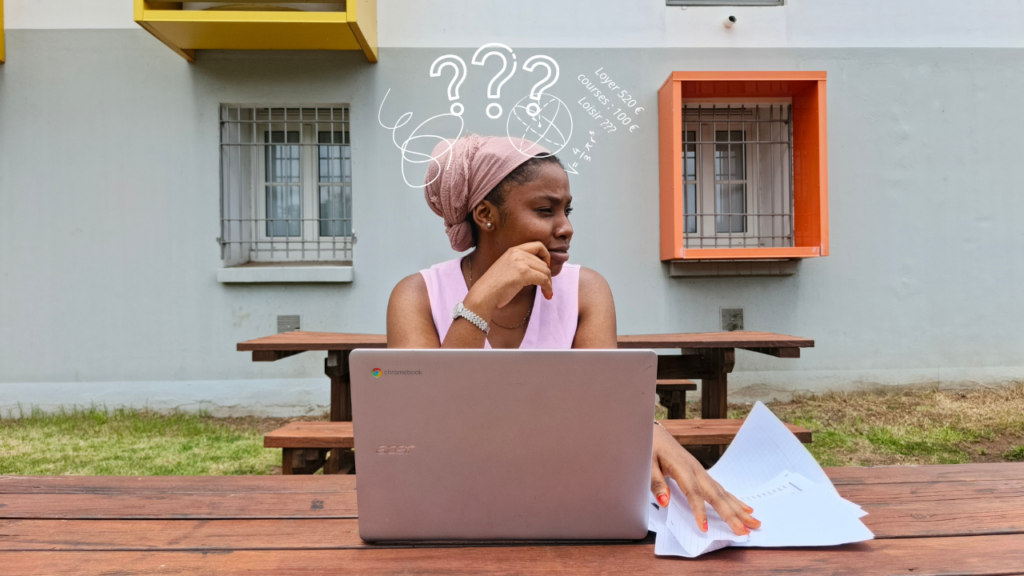 Rahizane Assani, témoigne des difficultés à gérer son budget mensuel. Image illustrée