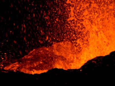 éruption du volcan piton de la Fournaise du 18 janvier 2026 © Franck Cellier